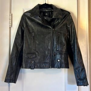 NWOT - 7 for all mankind Moto Vegan Leather Jacket